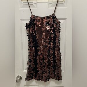 A New Day Gold Sequin Midi Pencil Skirt